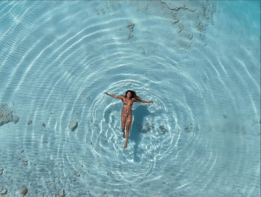 floating in lake salda