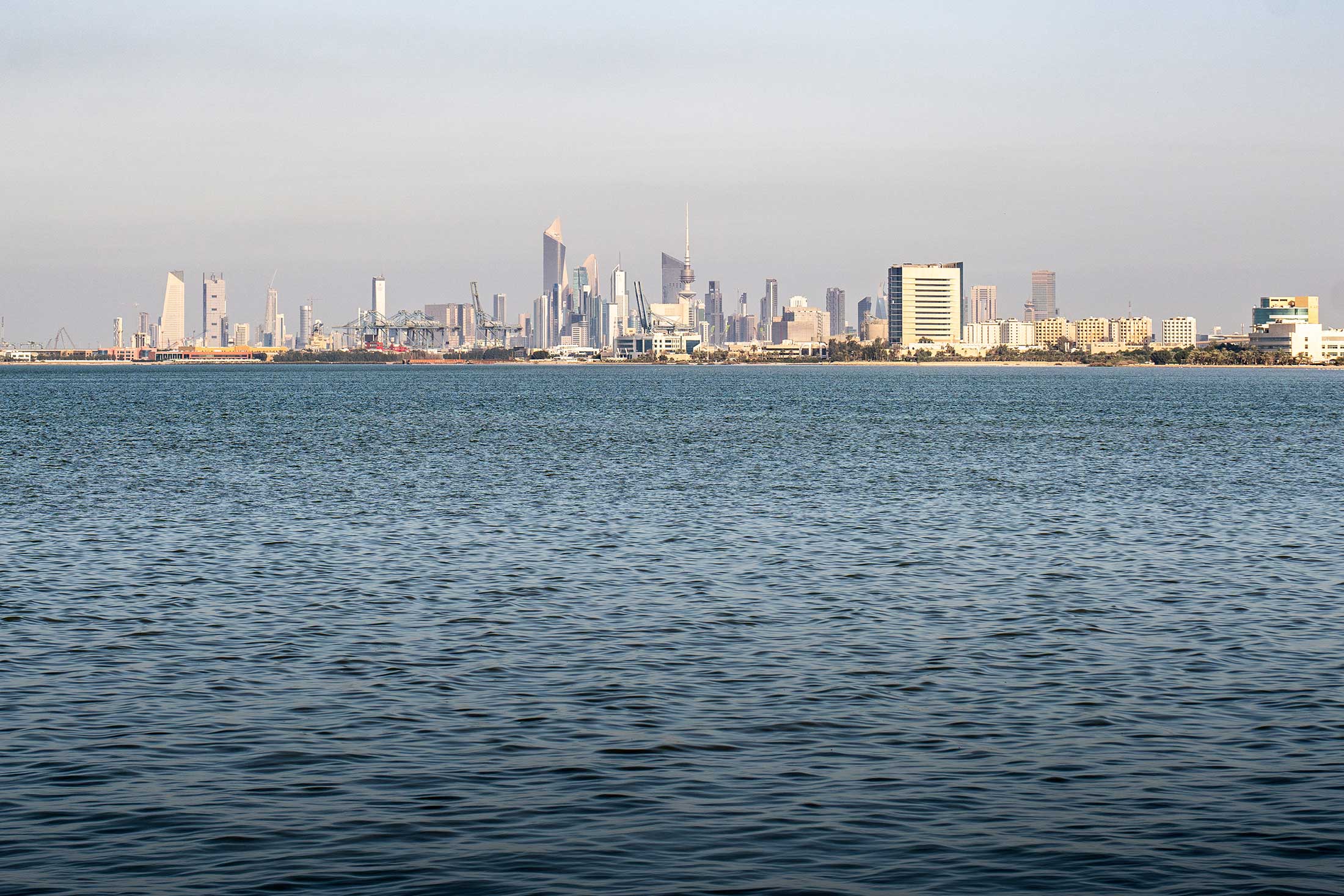 panoramic view on kuwait city