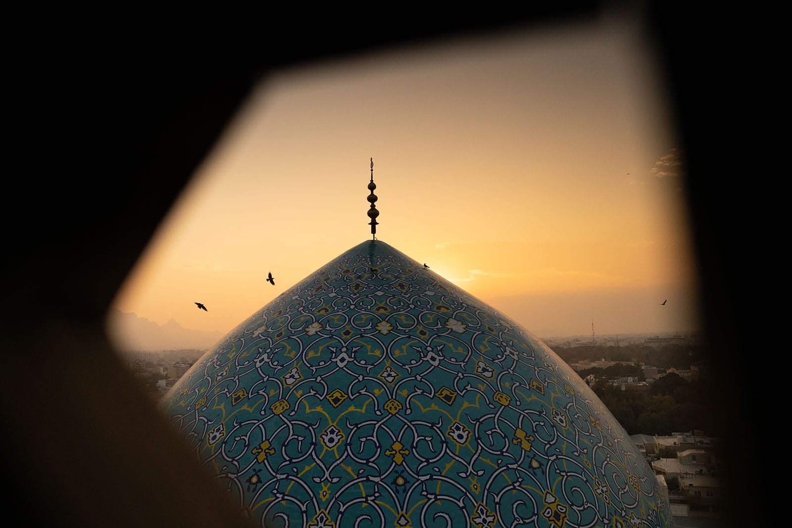 on top of the minarette of Jameh Mosque