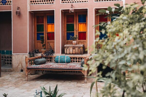 inside a traditional tea house of yazd inside a traditional tea house of yazd
