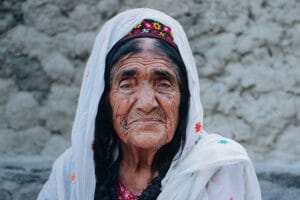 local pakistani woman in hunza valley