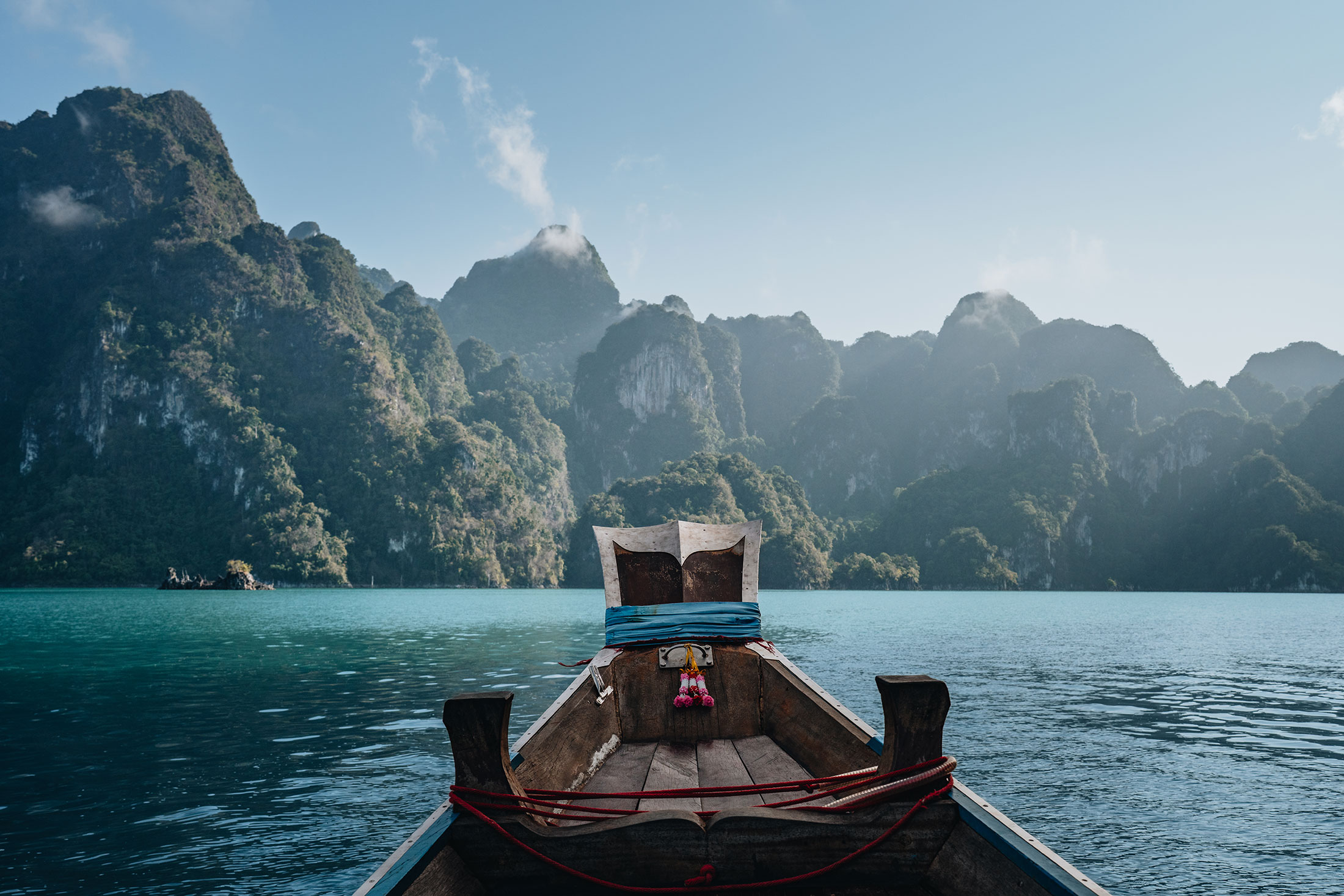 boat ride in the kao sok national park